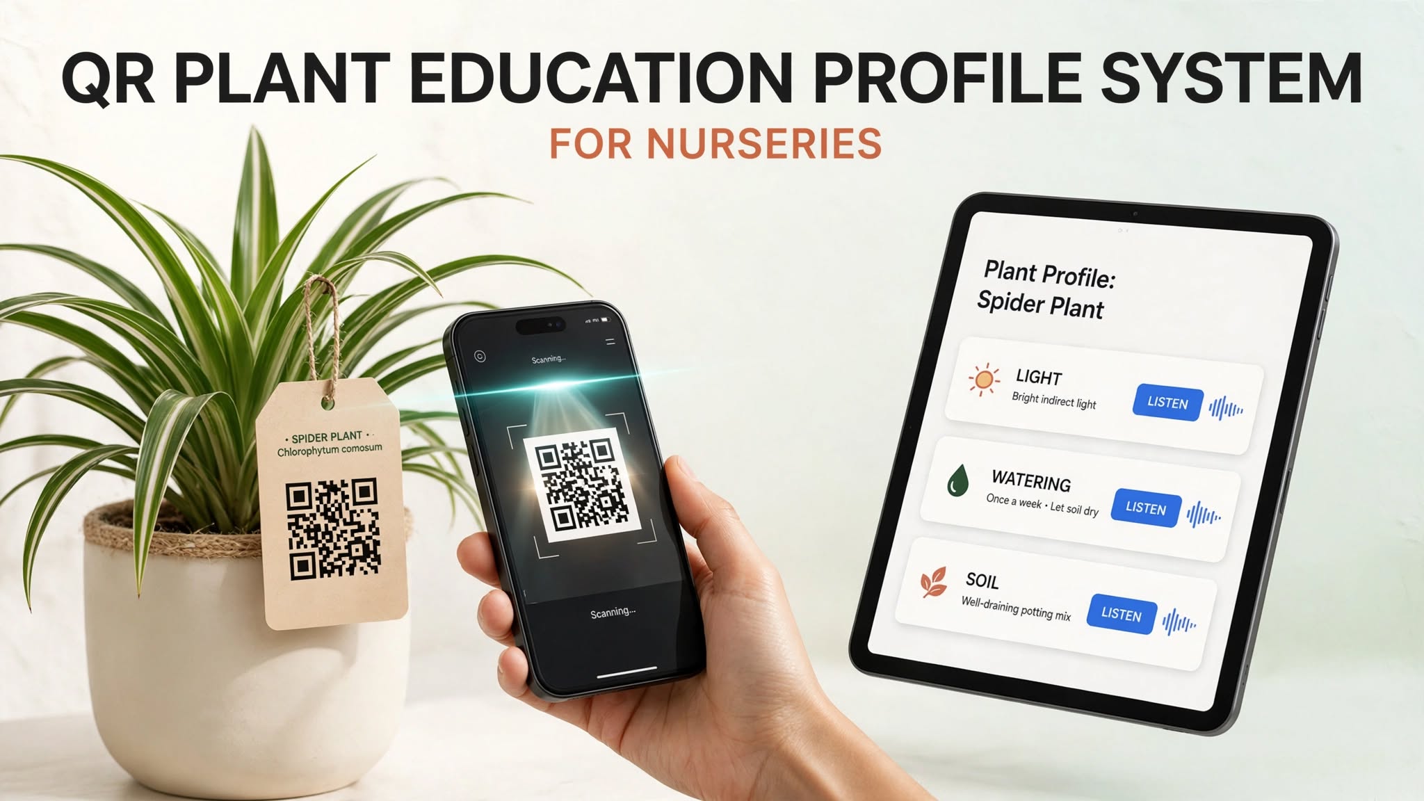 QR Plant Education Profile System for Nursery Customers